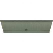 Jardiniere - GARDEN ID Terraflor - Vert de gris 80 cm - Solidité - Réserve d'eau - Recyclé & 100% recyclable - Volume pour plantes.