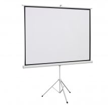 HOMCOM Beamer Leinwand mit Stativ, 4:3 Projektionsfläche, 84 Zoll faltbar Präsentationswand 171 x 131 cm, höhenverstellbar Bildschirm für Zuhause, Schule, Treffen   Aosom