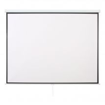HOMCOM Écran de projection 203 x 152 cm 254 cm 4:3/ 16:9 Écran enroulable manuel pour home cinéma