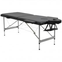 HOMCOM Massageliege klappbar  Professioneller 7-Zonen Massagetisch, höhenverstellbar, belastbar bis 130kg, ideal für Spa & Salon, Schwarz  Aosom