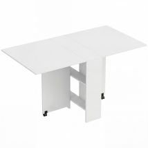 HOMCOM Esstisch Klapptisch Schreibtisch Beistelltisch Tisch Ablagefläche Holz Weiß 80 x 140 x 74 cm Aosom
