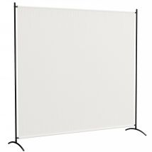 Outsunny Außen-Sichtschutz mit Einzel-Paneel, Raumteiler 180H cm mit UV30+-Schutz, Sichtschutzpaneel mit stabiler Basis für Innen und Außen, Beige   Aosom