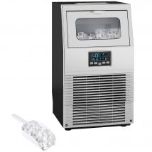 HOMCOM Kommerzielle Eiswürfelmaschine 30kg/24H Eismaschine mit digitaler Steuerung, Eisportionierer, selbstreinigend Ice Maker Machine aus Edelstahl für Büro, Restaurant, Bar, Café   Aosom