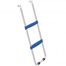 SPORTNOW Trampolinleiter 32/63 cm 2 Stufen Einstiegsleiter Trampolin-Leiter bis 150 kg Tragkraft Sicherheitsleiter mit verzinktem Stahlrahmen Blau   Aosom