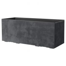 DEROMA Jardiniere Muret Millennium R - 99 x h39 cm - Anthracite - A réserve d'eau - Roulettes