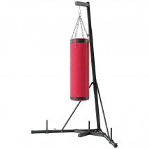 SPORTNOW Support Sac de Frappe Autoportant avec Sac de Frappe et Base Lesté Réglable en Hauteur 175x91x231cm Rouge