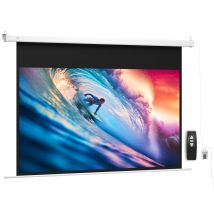HOMCOM Beamer Leinwand 212 x 150 cm 84 Zoll 16:9 HD 4K Projektionsleinwand Elektrisch mit Fernbedienung, Rollo-Leinwand für Wand- und Deckenmontage, für Heimkino, Büro   Aosom