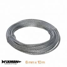 Fixman - Câble Métallique Galvanisé - 6mm X 10m