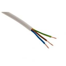 Zenitech - Câble D'alimentation Électrique Ho5vv-f 3g2,5 Blanc - 50m