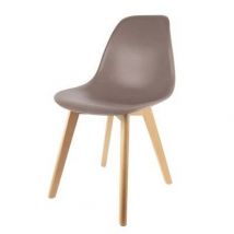 Home Deco Factory - Chaise Scandinave Coque - H. 83 Cm - Taupe