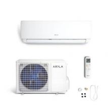 Akila - Ogawa - Climatiseur Réversible Fixe - Mono Split - 3600w - 12000 Btu - 40 M2 - Gaz R32 - 4d Airflow - Golden Fin - Wifi