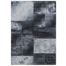 Studio Deco - Aquarelle - Tapis Géométrique Effet Vieilli - Gris Et Anthracite 160 X 230 Cm