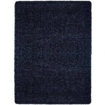 Studio Deco - Shaggy - Tapis Uni À Poils Longs - Bleu Foncé 160 X 230 Cm