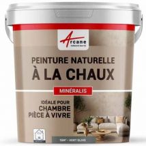 Arcane Industries - Peinture Chaux Naturelle - Mineralis-15 M² (2.5 Kg En 1 Couche) Olive Vert
