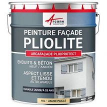 Arcane Industries - Peinture Façade Pliolite : Arcafacade Plioprotect-10 L (+ Ou - 80 M² En 1 Couche) Jaune Paille - Ral 085 90 30