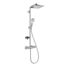 Hansgrohe - Hansgrohe Colonne De Douche Avec Mitigeur Thermostatique + Douche De Tête Xxl 240 + Douchette 2 Jets + Porte Savon