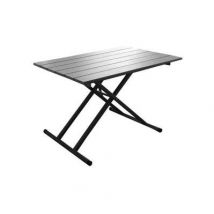 Proloisirs - Table De Jardin Design Avec Plateau Relevable Pump Alu - Graphite 120 X 75 Cm