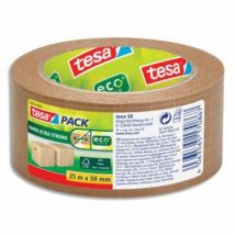 Tesa - Ruban Adhésif D'emballage Papier Kraft - 50 M X 25 Mm - Ultra Strong