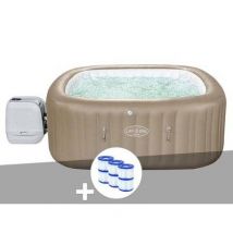 Bestway - Kit Spa Gonflable Bestway Lay-z-spa Palma Carré Hydrojet Pro 5/7 Places + 6 Filtres