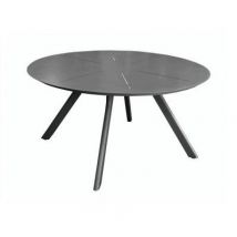Proloisirs - Table De Jardin Ronde Seven En Aluminium - Graphite 150 Cm
