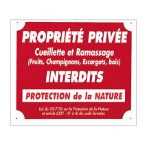 Panneau Signalisation Europ Arm Propriété Privée Cueillette - Aluminium Aluminium - Aménagement du Territoire - Chasseur.com