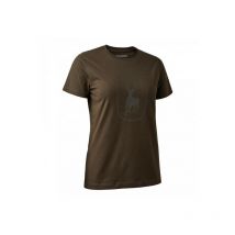 Tee Shirt Manches Courtes Femme Deerhunter Lady Logo - Kaki 38 - Vêtements de Chasse - Chasseur.com