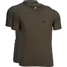 Tee Shirt Manches Courtes Homme Seeland Outdoor 2-pack - Kaki - Par 2 Xl - Vêtements de Chasse - Chasseur.com