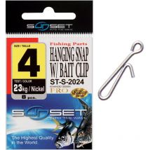 Agrafa Mar Sunset Hanging Snap W / Bait Clip St-s-2024 - Paquete De 8 Stsab1032n214kg