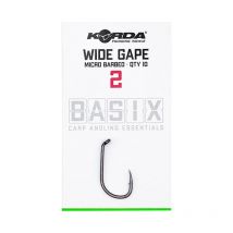 Amo Carpfishing Korda Basix Wide Gape Barbed - Pacchetto Di 10 Kbx004