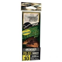 Anzol Montado Golpe Owner Barbless Method Feeder Spear - Pack De 6 Fd-51-14