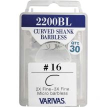 Anzol Mosca Varivas Curved Shank Barbless 2200 Bl - Pack De 30 Var-2200bl-30-12