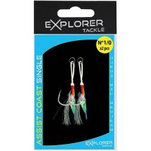 Assist Hook Explorer Tackle Coast Line Single - Pack Of 2 Exacs10