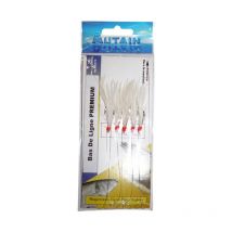 Bas De Ligne Autain 5 Hamecons Blanc No1/0 - Pêcheur.com