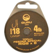 Bas De Ligne Monte Guru Lwgf Feeder Rig No10 - 19/100 - Pêcheur.com