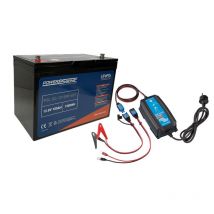 Batterie Lithium Power Sonic Lifepo4 Power Sonic 12v 100ah + Chargeur Étanche Victron 12v10a Pbl12100-10 - Pêcheur.com