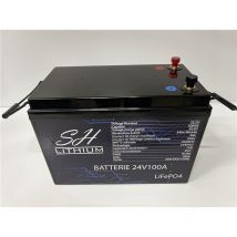 Batterie Lithium Sh Lithium Lifeop4 Format Caisse Bluetooth 24v100amp Blfp4c24100 - Pêcheur.com