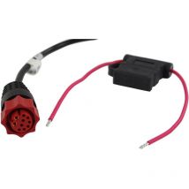 Cable D'alimentation Lowrance Prise Rouge Pour Sondeur Hds/elite-ti Et Hook Sans Nmea0183 Lw000-14041-001