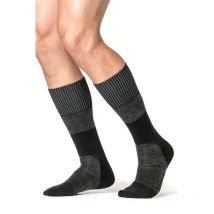 Calcetines Unisex Woolpower Qualifiées Mi-hautes 400 - Noir/gris 88240644