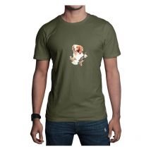Camisa De Criança Com Mangas Curtas Bartavel Theme Chasse Tee-shirtnatureenfantthemechassekaki-t570-12