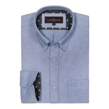 Camisa De Mangas Compridas Masculina Club Interchasse Neptune Cich175-bleu-pas-xl