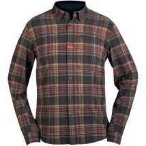 Camisa Manga Larga De Hombre Hart Aosta - Marrón/roja Xhaosxl