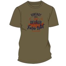 Camiseta De Manga Corta Para Hombre Devaux Academy - Kaki Tex3407