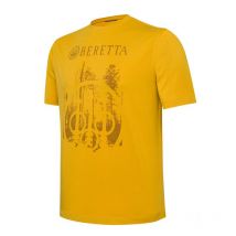 Camiseta De Mangas Cortas Para Hombre - Amarillo Azafrán Beretta Outline - Saffron Yellow Ts812t15570285l