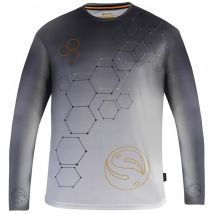 Camiseta De Mangas Largas Para Hombre Guru Hexagon Sun Core Upf 50+ - Gris Gcl278