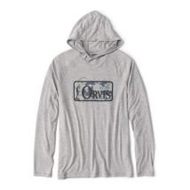 Camiseta De Mangas Largas Para Hombre Orvis Technique Avec Capuche Dricast Logo - Gris Or3hmh0952