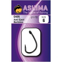 Carp Hook Ashima C425 Anti-eject Barbless As4252
