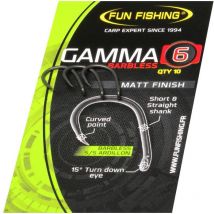 Carp Hook Fun Fishing Gamma Serie Barbless - Pack Of 10 530604