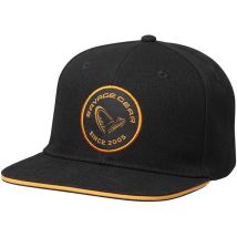 Casquette Savage Gear Badge Flatbill Cap Black Orange 1642626 - Pêcheur.com