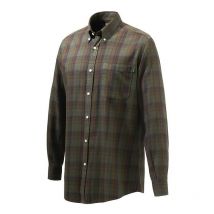 Chemise Manches Longues Homme Beretta Wood Button Down Shirt - Beige/rouge Xxxl