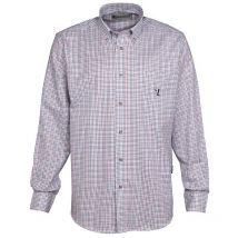 Chemise Manches Longues Homme Percussion Petits Carreaux - Rouge Xxxl